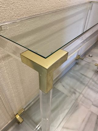 Consola/Recibidor Vintage Metacrilato y Latón