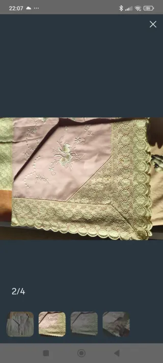 3 Juegos Sábanas Bordadas c/puntillas de 3 pieza