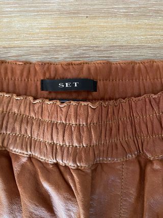 Falda mini de piel SET Talla 38/40