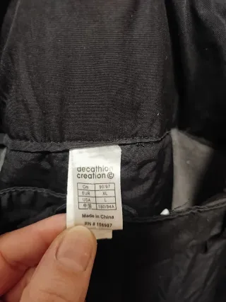 Pantalones de esquí negros con tirantes