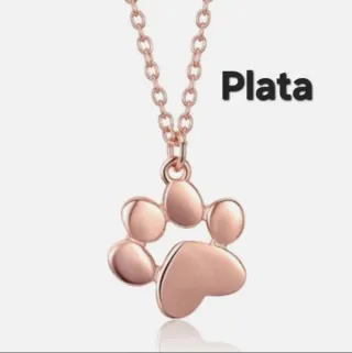 Colgante pata de plata rosa