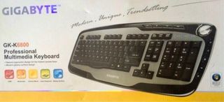 Ratón Genius antiguo con cable y teclado gigabyte