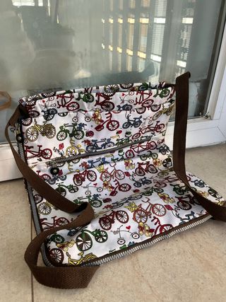 Mochila con estampado de bicicletas
