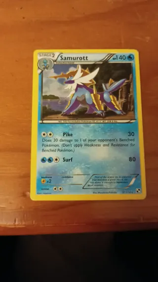 Carta Pokémon Samurott Stage 2