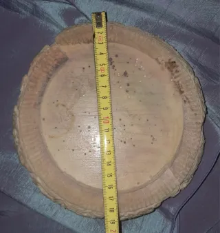 Cenicero antiguo marmolina escena oriental pesado