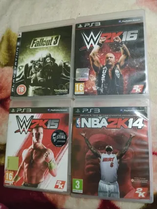 Lote 4 Juegos PS3: Fallout 3, WWE 2K15, WWE 2K16