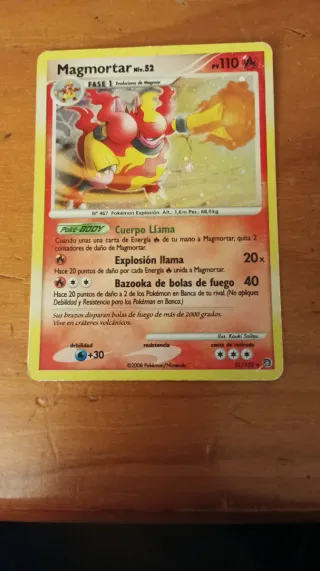 Carta Pokémon Magmortar Niv. 52