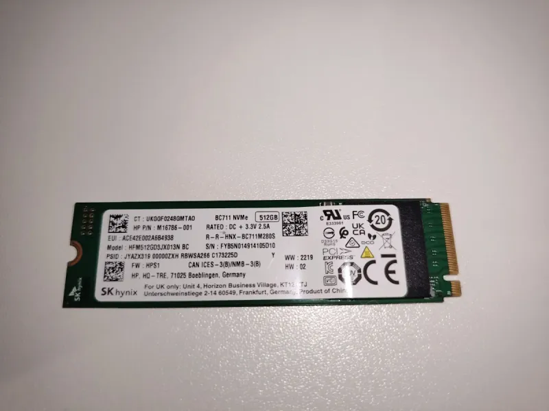 SSD SK Hynix 512GB M.2 NVMe BC711