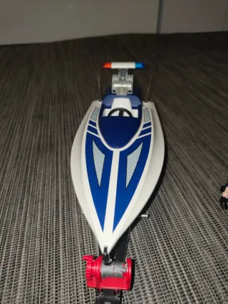 Playmobil Policía: Coche y Barco