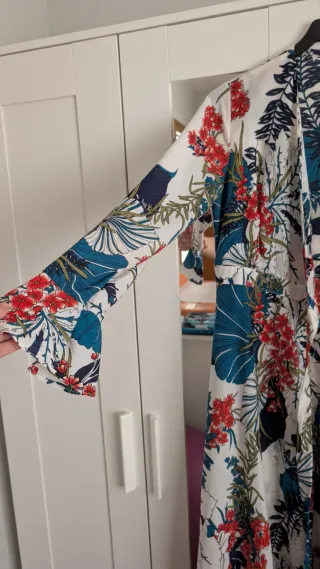 Vestido estampado floral elegante mujer M-L