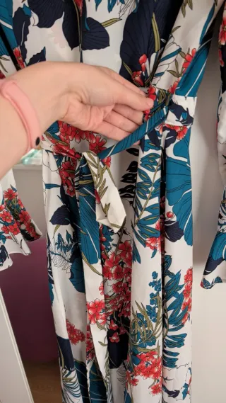 Vestido estampado floral elegante mujer M-L