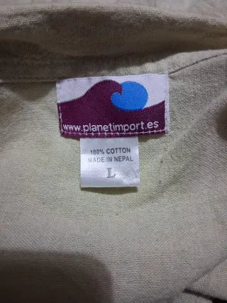 Camisa beige manga corta