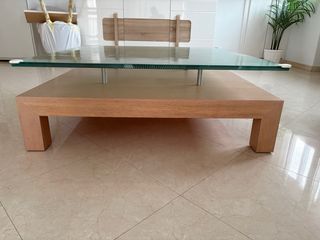 Mesa de centro madera y cristal
