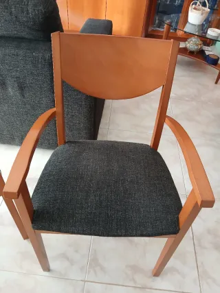 4 Sillas Comedor Tapizadas Madera