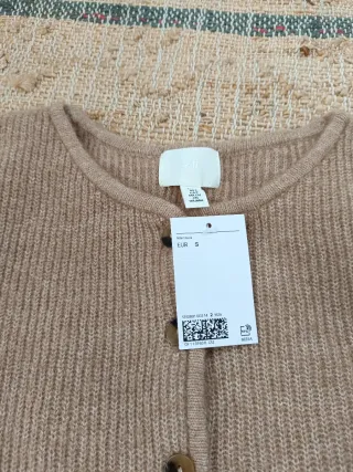 Chaqueta de punto beige