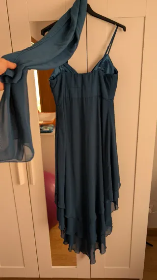 Vestido de fiesta con pañuelo elegante mujer M-L