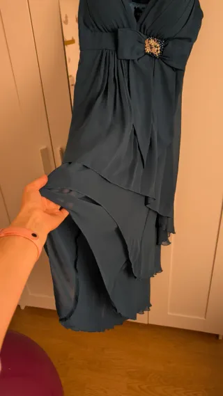 Vestido de fiesta con pañuelo elegante mujer M-L