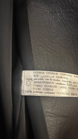 Cazadora Piel Uterqüe Negra