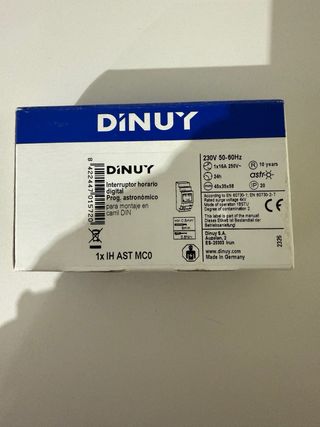 Interruptor Horario Digital DINUY IH AST MCO