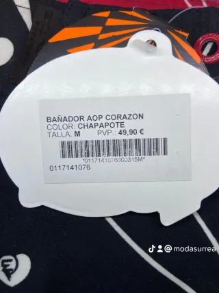 Bañador EL NIÑO Negro Estampado Blanco