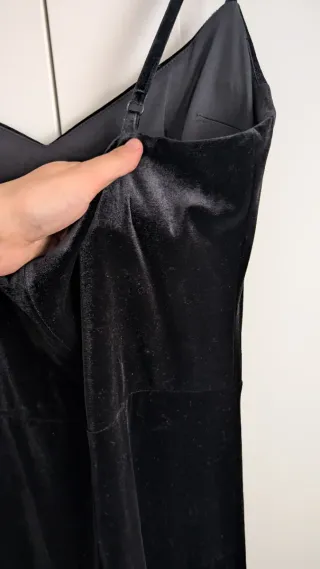 Vestido negro largo elegante M-L