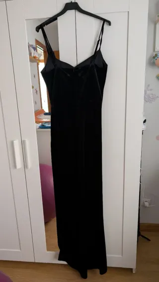 Vestido negro largo elegante M-L