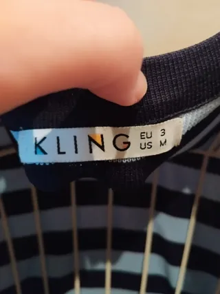 Vestido Kling rayas blanco y negro