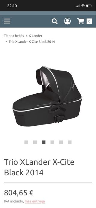 Carro de bebé X-lander negro