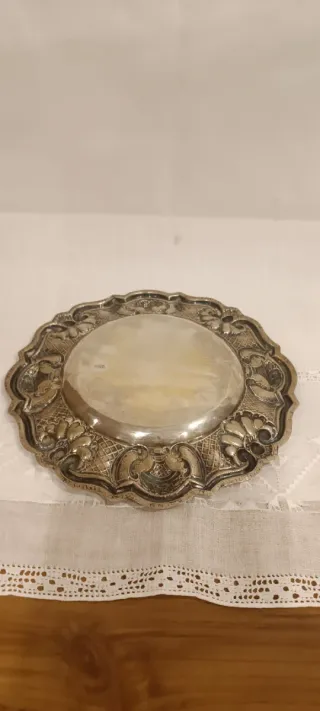 Vassoio Argento 800 Vintage gr. 322 diam. 26 cm