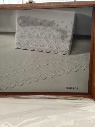 Juego de sábanas de algodón bordado