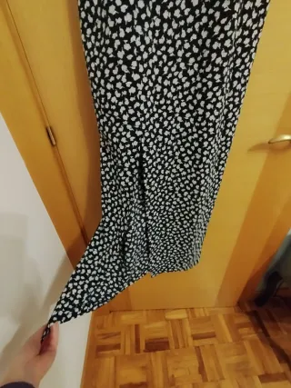 Vestido retro estampado blanco y negro