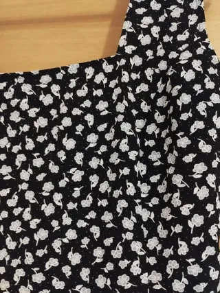 Vestido retro estampado blanco y negro