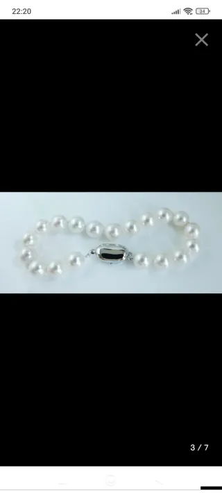 Pulsera Perlas Akoya Cierre Plata