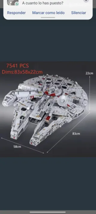 Halcón Milenario Star Wars 7541 PCS