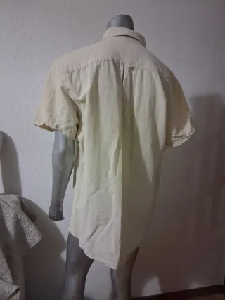 Camiseta manga corta hombre amarillo claro