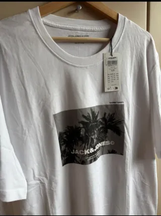 Camiseta hombre blanca Jack&Jones XXL