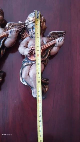 Coppia di angeli musicisti decorativi da appendere