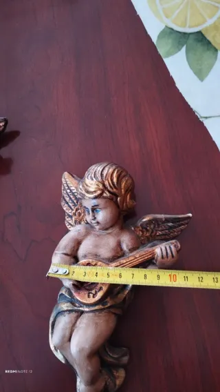 Coppia di angeli musicisti decorativi da appendere