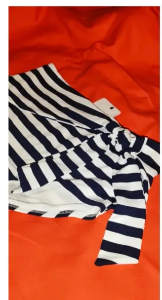 Bikini rayas azul marino Talla S