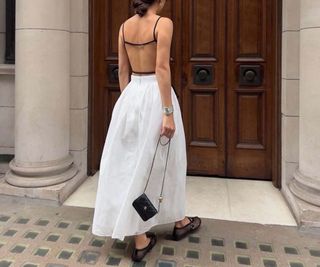 Falda Zara Blanca y Negra