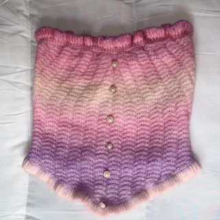 Top palabra de honor degradado rosa y morado