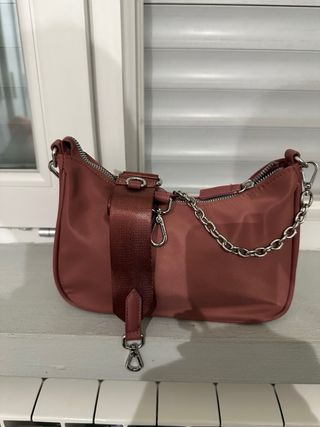 Borse Carpisa mezzaluna nera e rosa