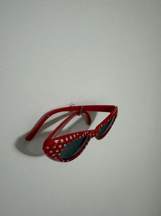 Gafas Flamenca Niña Corazón Rojo Lunares