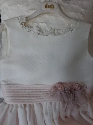 Vestido de Comunión Blanco y Rosa