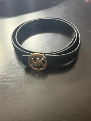 Cintura Michael Kors Nera con Fibbia Dorata