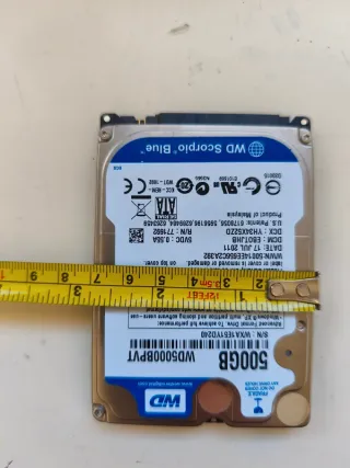 Disco Duro WD Scorpio Blue 500GB SATA 2.5”