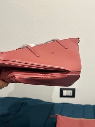 Borsa rosa con pochette