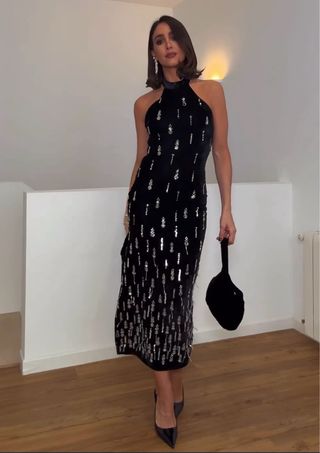 Vestido de terciopelo joya