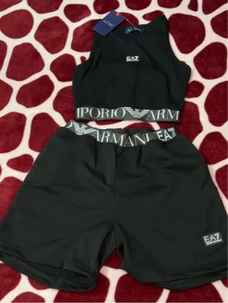 Conjunto Deportivo Armani Negro Mujer