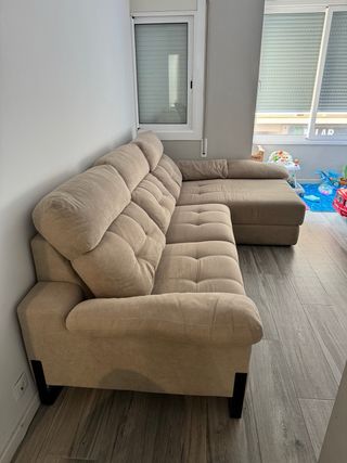 Sofá modular beige tela